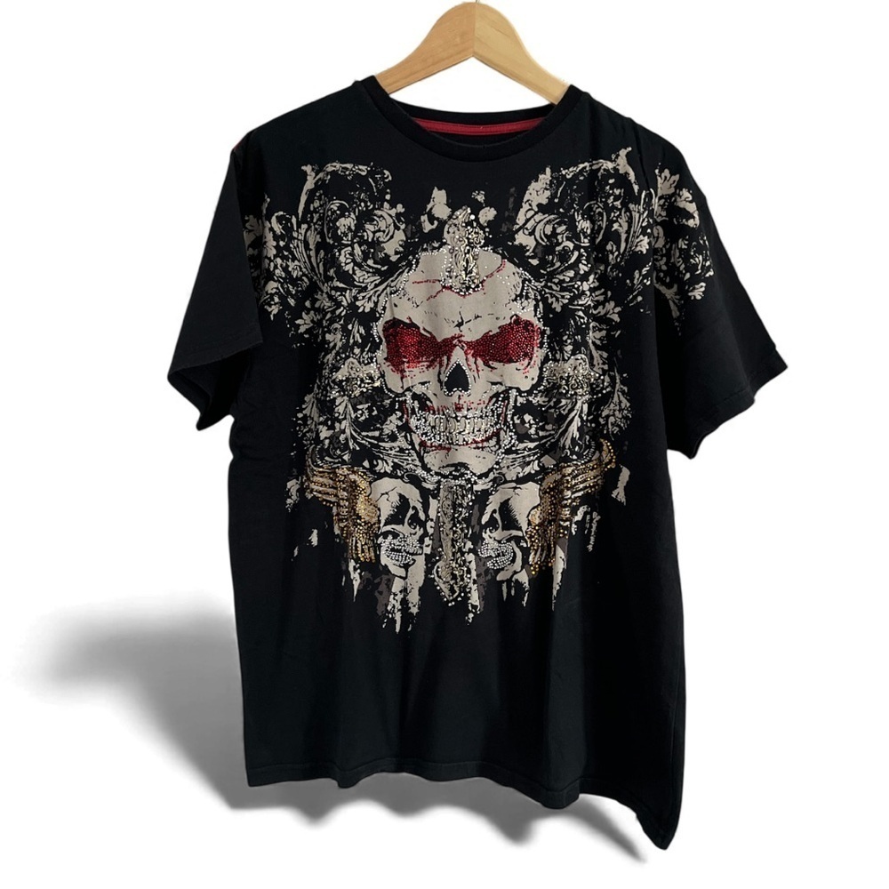 Affliction Red Label Premium Limited Edition Skull Graphic T-Shirt – Men’s X
